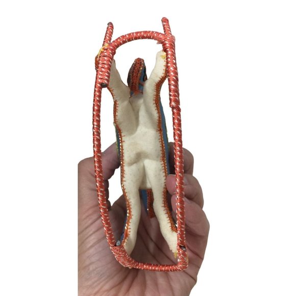 Vintage Christmas Embroidered Rocking Horse Figurine - Picture 5 of 5